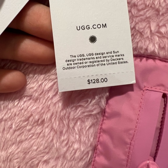 NWT pink Ugg Sherpa pullover sweater front zipper - Picture 4 of 6